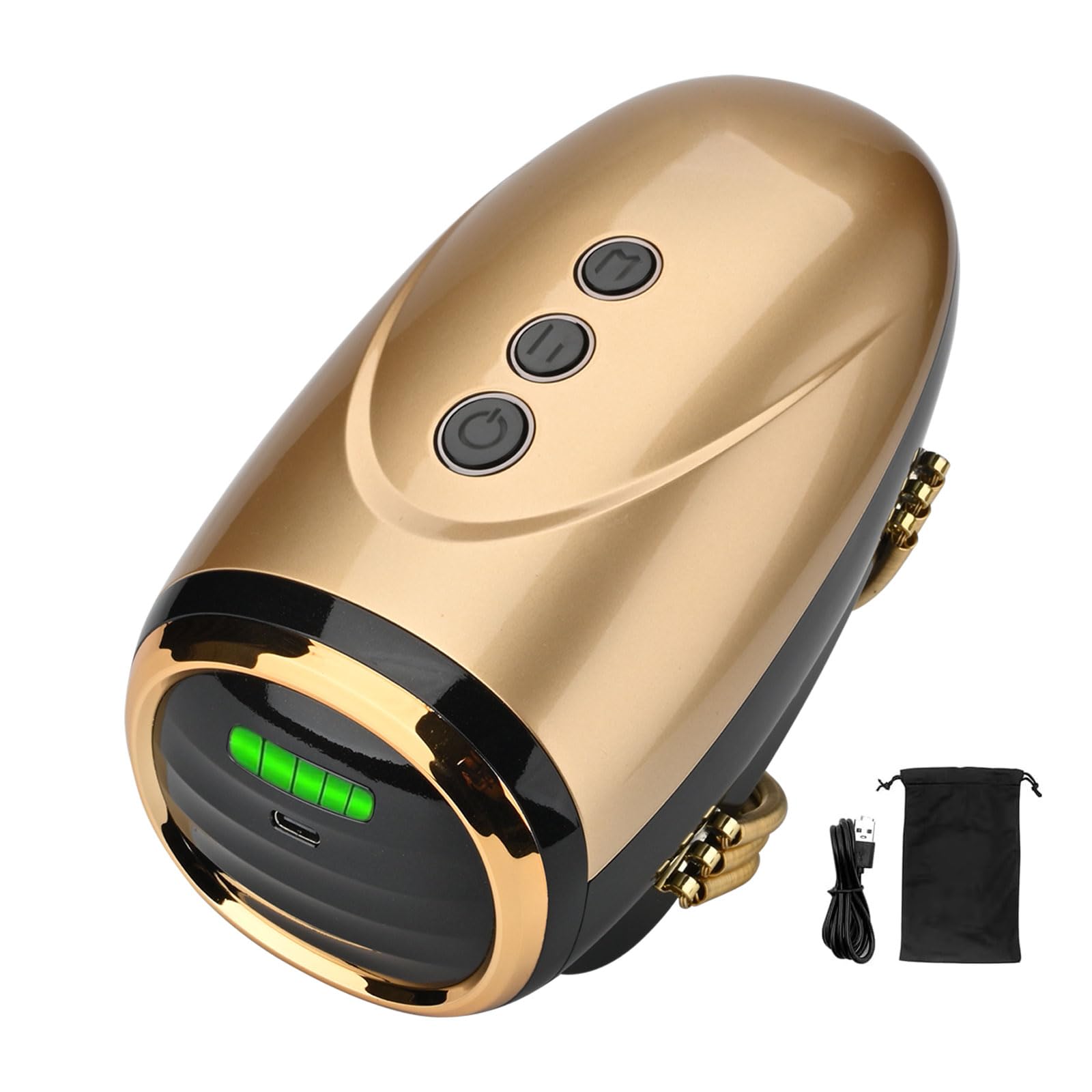Cordless Handheld Barber Massager Massager Charge Neck Legs Hand Face Massager 2 Massage Nodes 2600AMH Golden