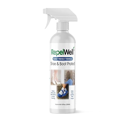RepelWell Shoe & Boot Stain & Water Repellent (12oz) Eco-Friendly,