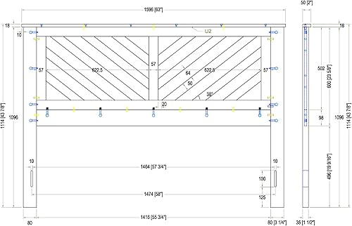 Miniatura 2 de Glenwillow Home LaFerme Cabecero de madera con panel en color blanco, tamaño Queen