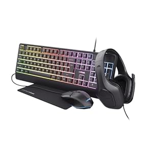 Kit Gaming 4-en-1 GXTrust Quadrox avec Casque, Clavier et Souris