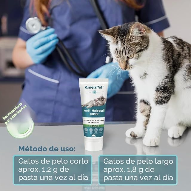 Foto 4 de 6 de AmeizPet Malta para Gatos Bolas De Pelo, 100g (3.52 Oz)