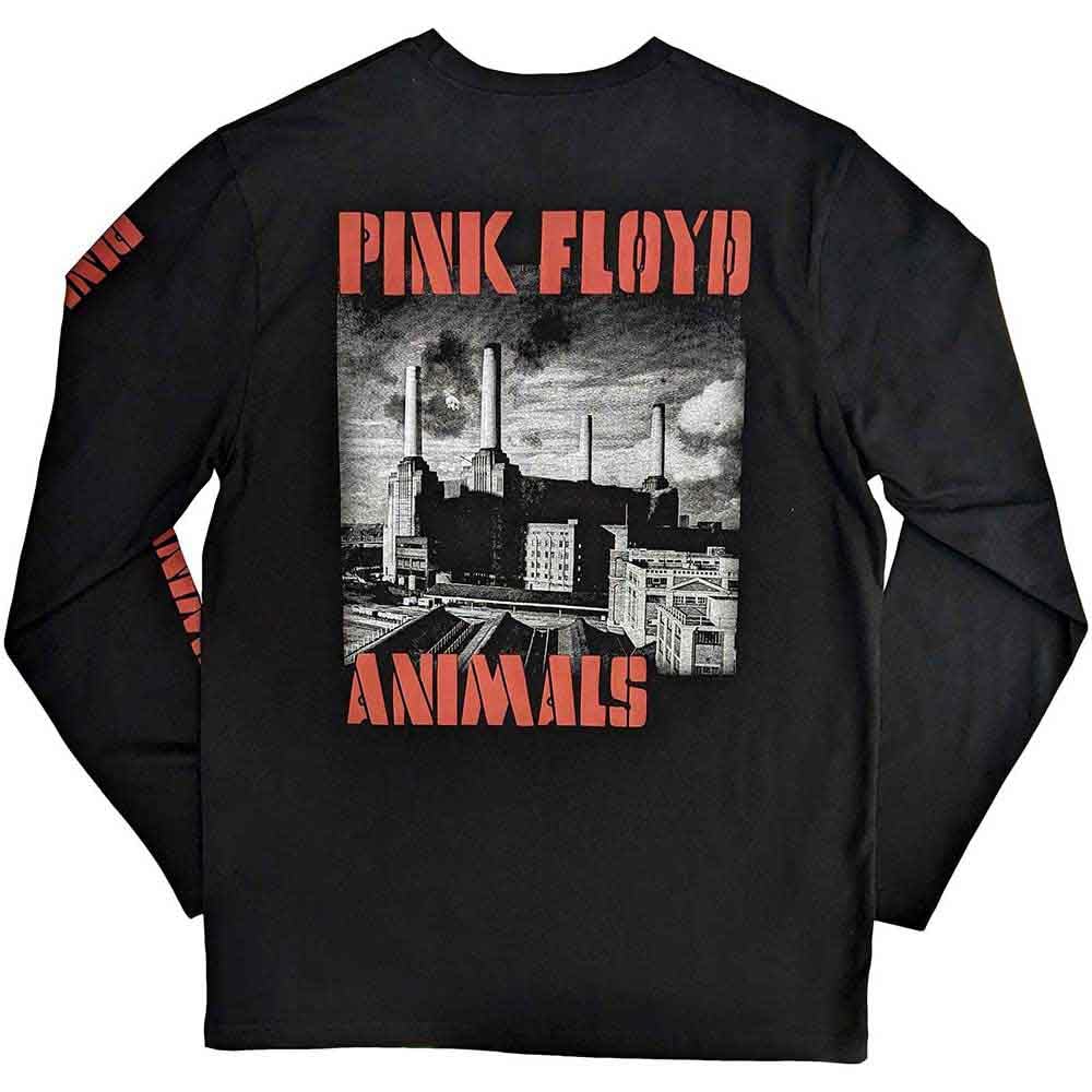 Pink Floyd T Shirt Animals Band Logo Official Unisex Black Long Sleeve M