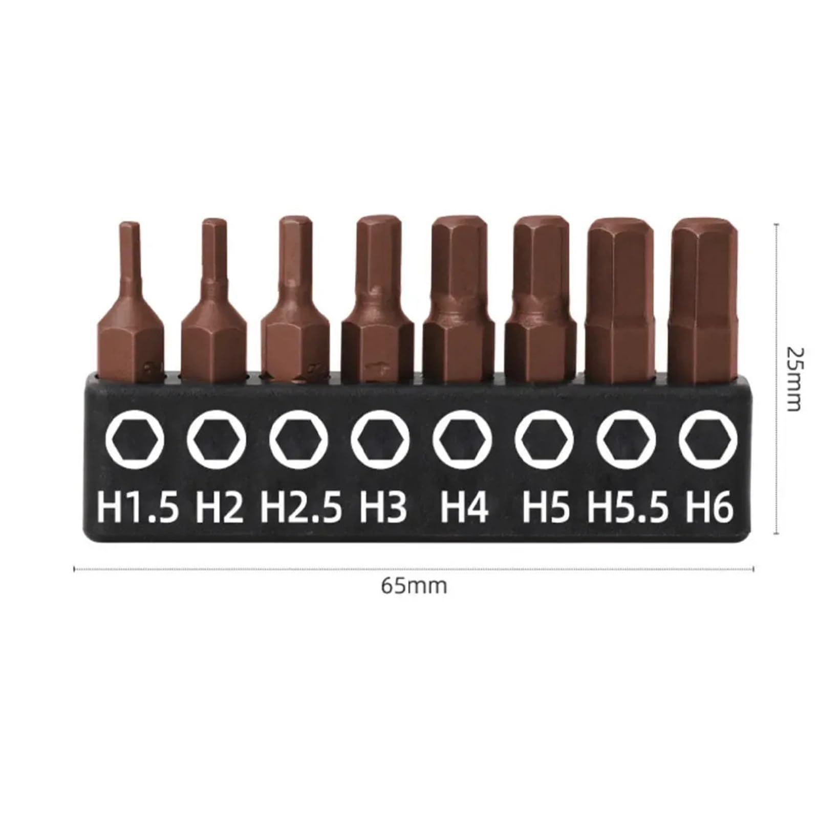S2 25 mm Krzyż Sześciokątny Torx z Klucz Grzechotkowy Zestaw bitów 8 szt. (Zestaw sześciokątny)