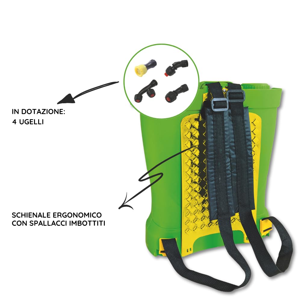 POMPA IRRORATRICE A BATTERIA A LITIO GLOBEX GARDEN 16LT 12V A SPALLA COMPLETA