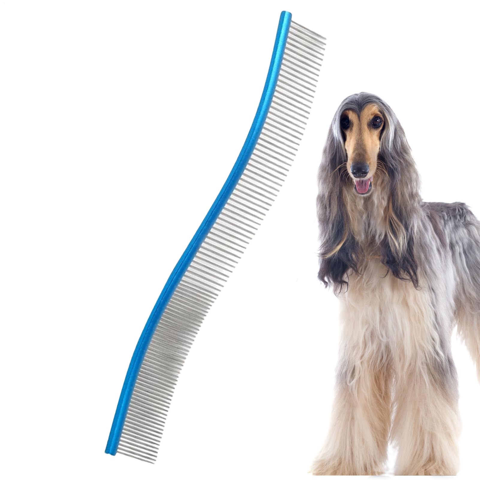 Pettine per cani, pettine anti-opacizzazione per cani - Pettine per | deshedding per | per in metallo, strumenti per toelettatura gatti per rimuovere grovigli e nodi per la casa