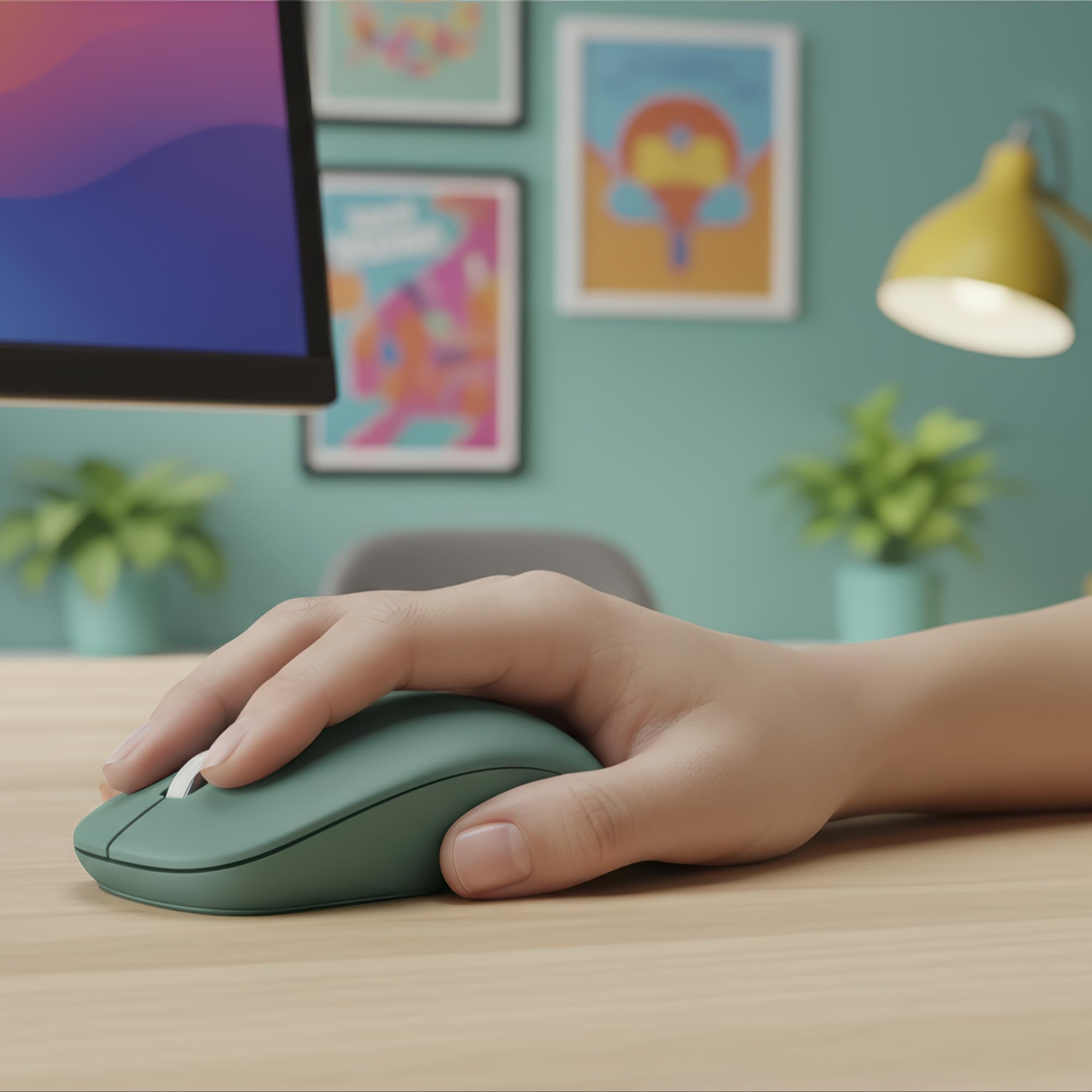 NGS Fog Pro Green – Ratón Inalámbrico Óptico 1000 dpi, Nano USB, Botones Silenciosos, Plug & Play, Ambidiestro, Compatible con PC, Mac y Portátil, Verde
