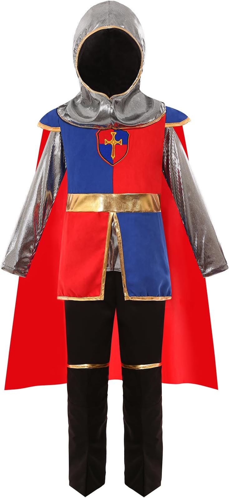 SIZGAROOT Knight Costume Kids Boys Medieval Knight Costume Halloween Party Dress Up