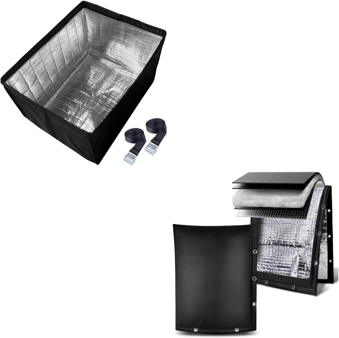 Backflow Insulation Cover 16''W x 20''H + Window Insulation AC Unit Cover 25.5Wx 18Hx 20.5D