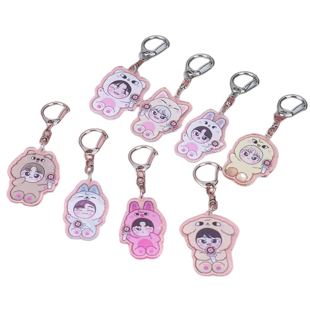Cumnvulnt 2 Str Kids Acryl Schlüsselanhänger - K-Pop Merchandise Für Fans | Süße Charakter Anhänger