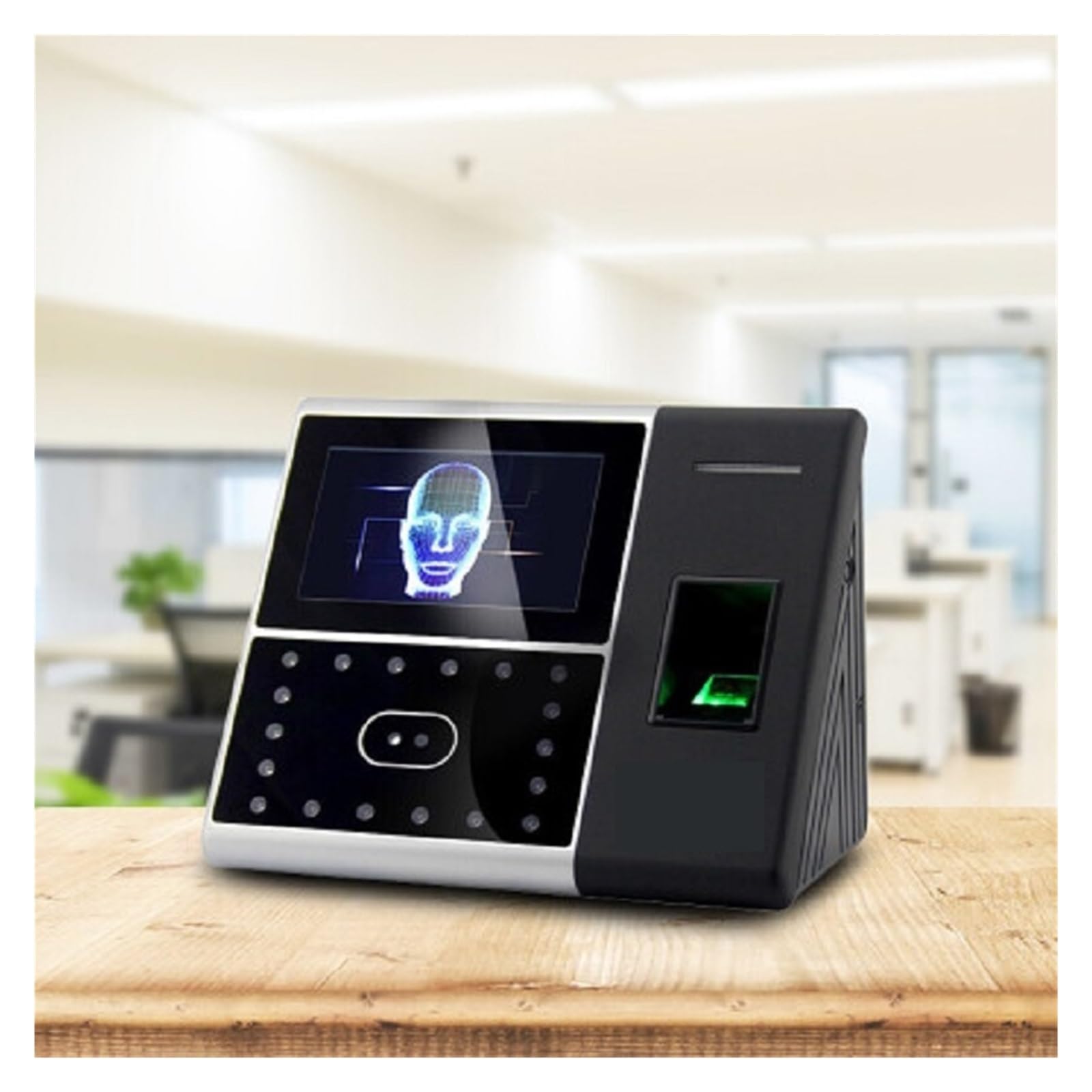 Terminal de control de acceso y tiempo de identificación de huellas dactilares facees, reconocimiento face con pantalla táctil de 4,3" Conexión rápida(ID)
