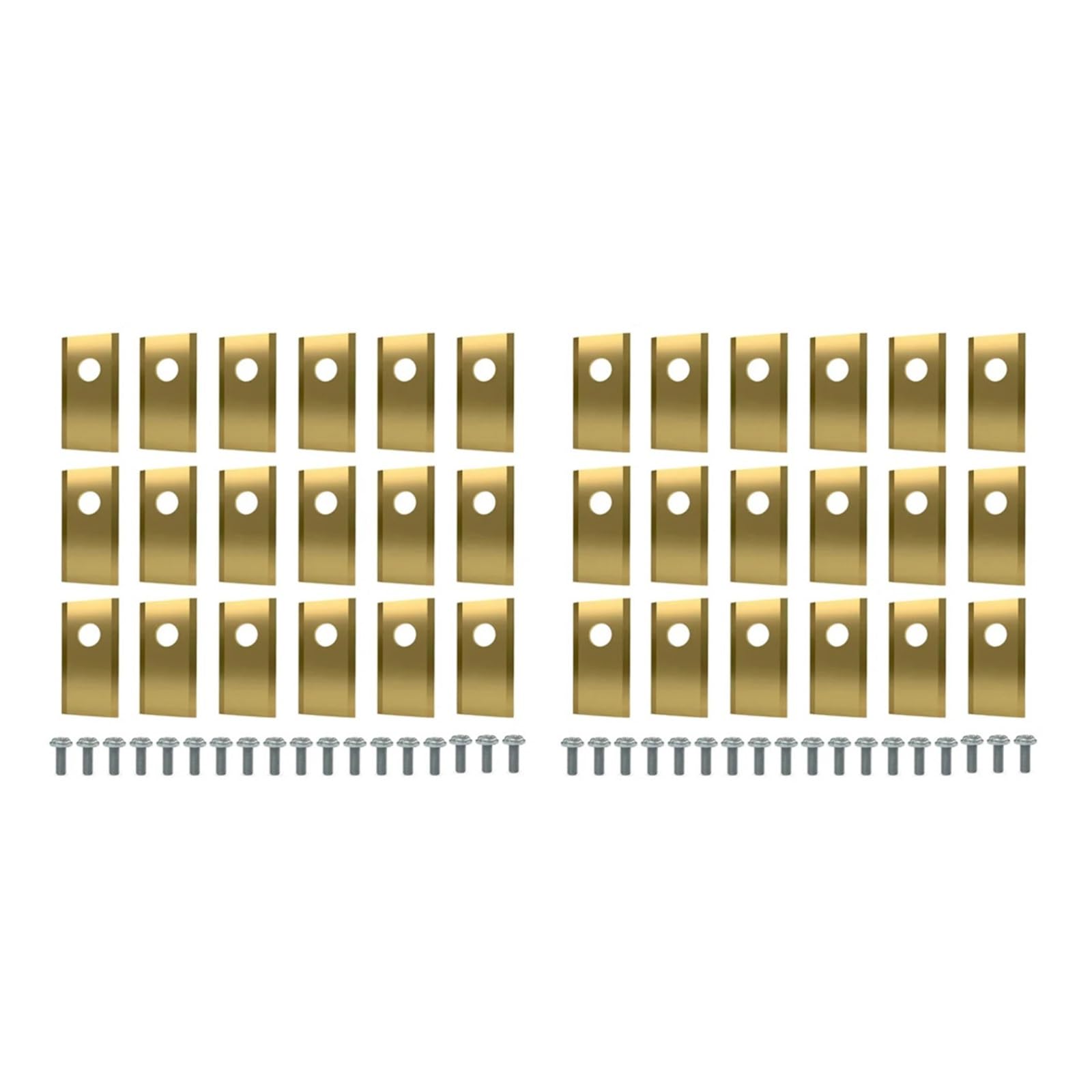 36 Pz/lotto Lama di Ricambio in Acciaio Inossidabile for Tosaerba Lama da Taglio Tagliaerba Set di Lame Compatibile con Worx Landroid Robot Rasaerba(36PCS Gold)