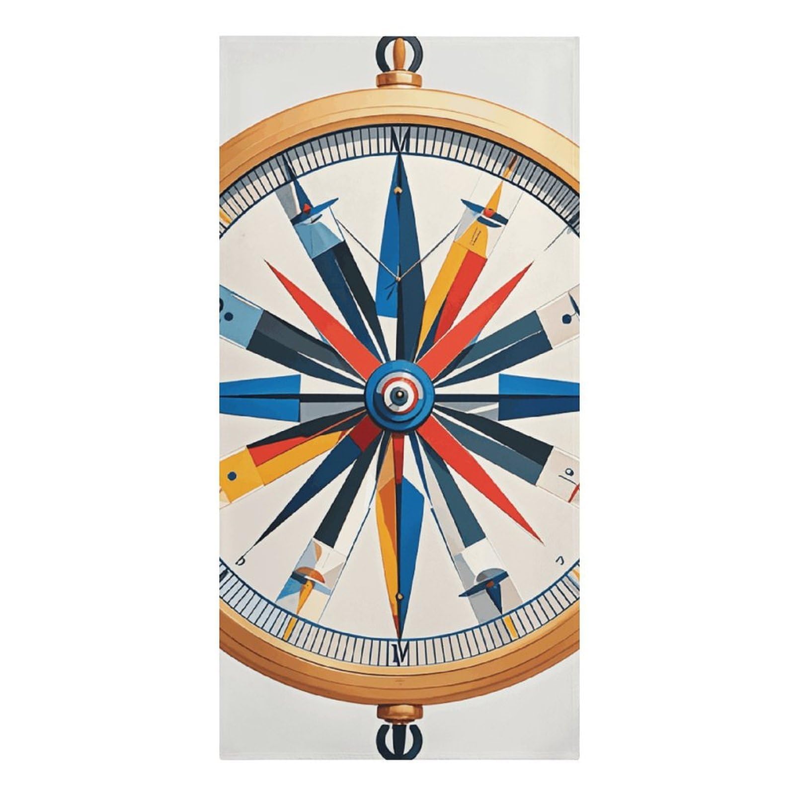 QMNLKH Maritime Sailboat Compass Beach Towel for Women, Large Microfiber Pool Towel for Men, Absorbent Swim Towels for Home, Lightweight Bath Towels for Camping, Yoga, 30.3"x61.4"