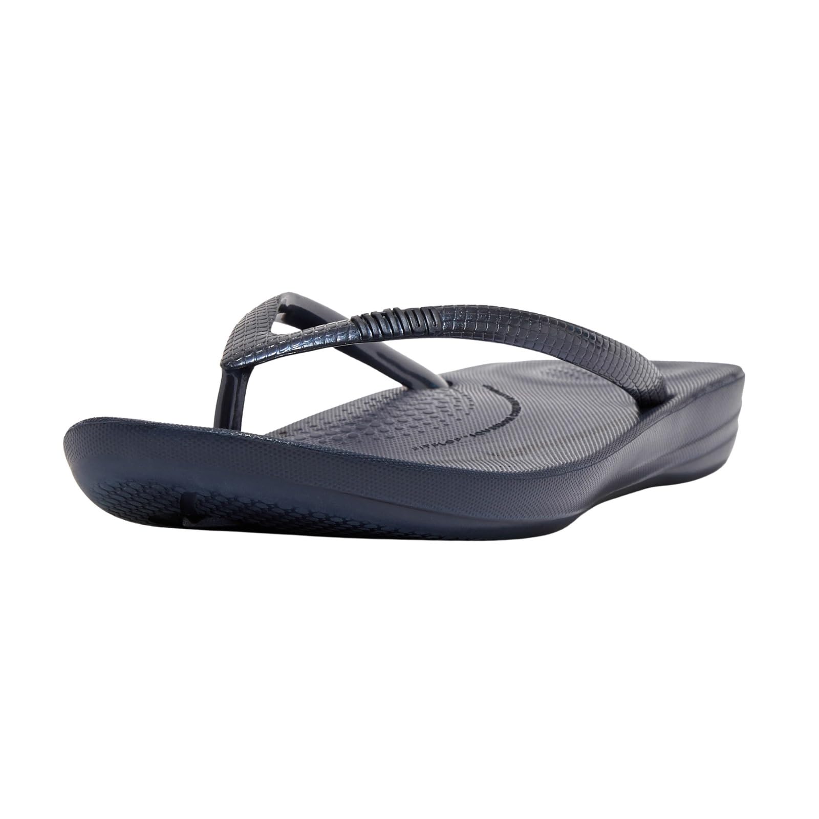 Women's iQushion Ergonomic Flip Flops - Lightweight & Comfortable with Natural Arch Support - Midnight Navy - 4 UK