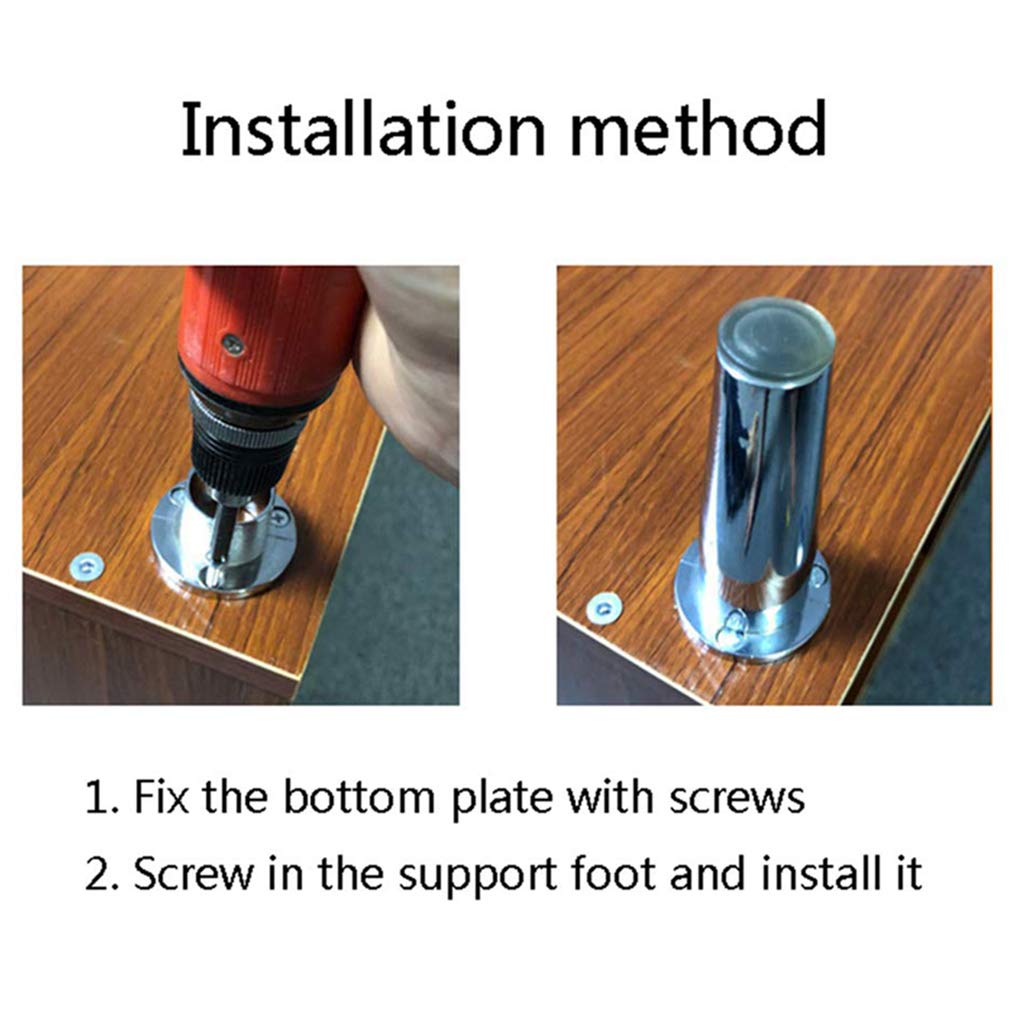 金属製調整可能な足 4個セット Amazon.co.jp: 家具の脚、4個の金属製のテーブル脚、丸い調節可能な足