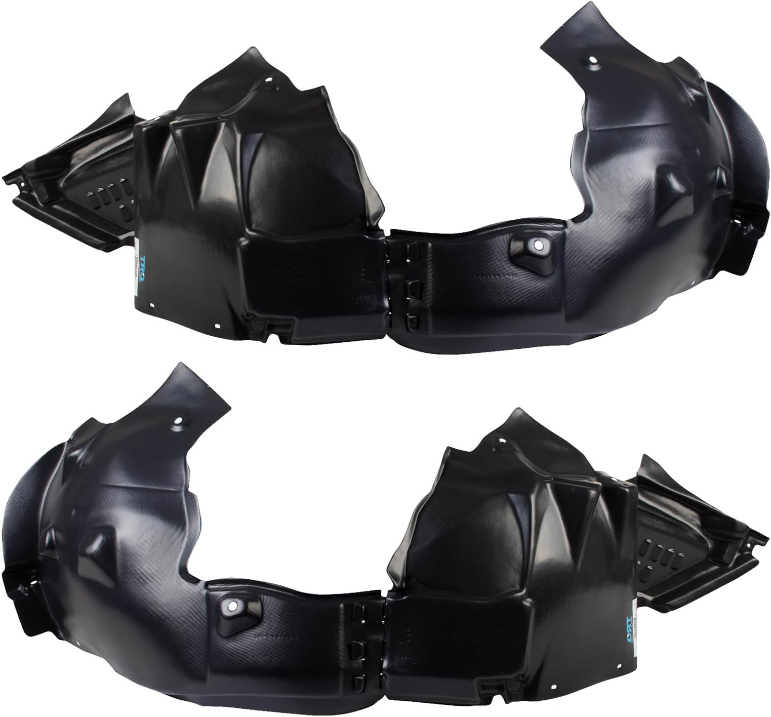 TRQ Front Inner Fender Liner Set Compatible with 2012-2016 Chevrolet Sonic GM1248236 GM1249236