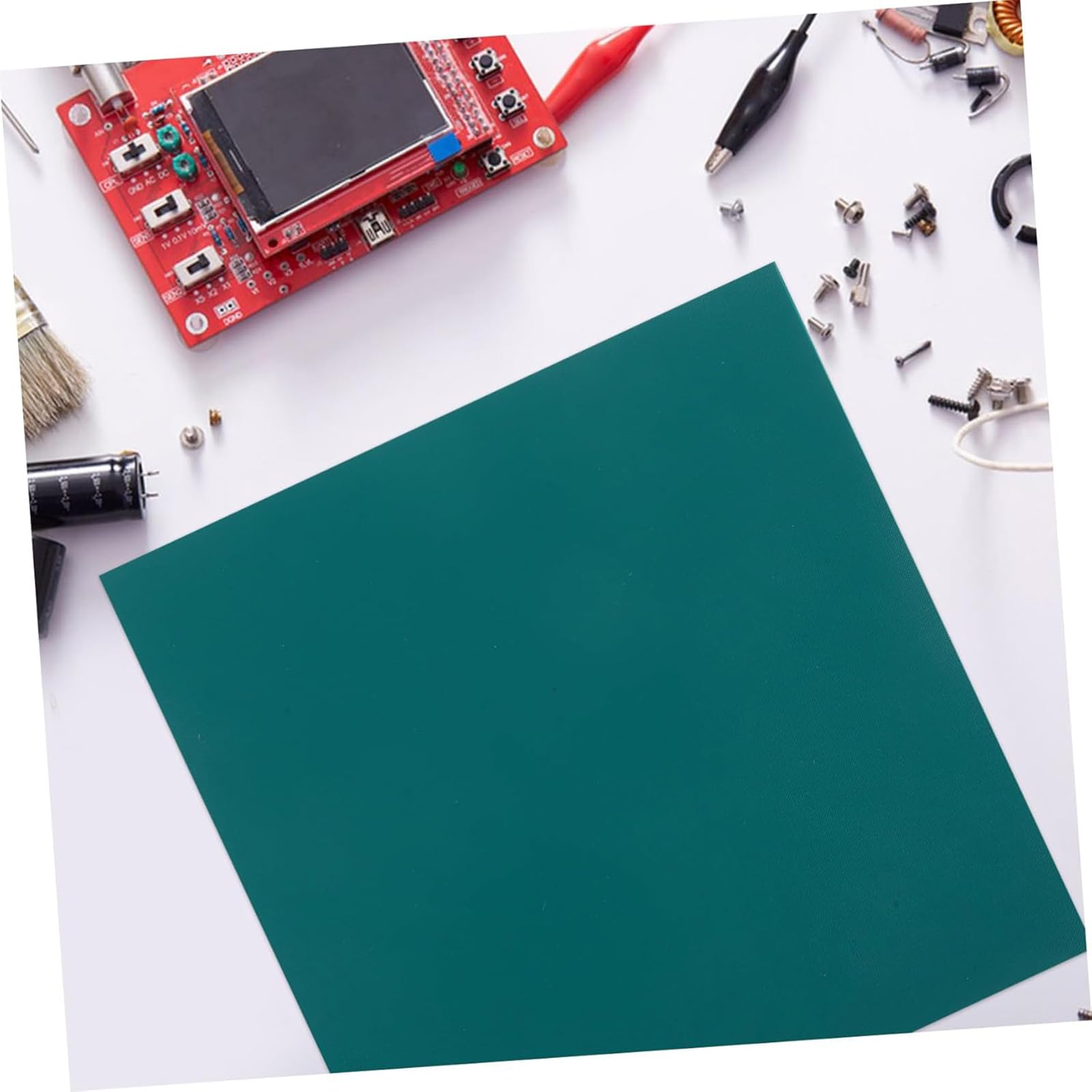 Tapis éTabli PVC RéSistant Chaleur,Tapis Vert ESD Haute TempéRature,Tapis De Table Antistatique,Texture Douce,Convient pour Le Soudage éLectrique Et Le Soudage
