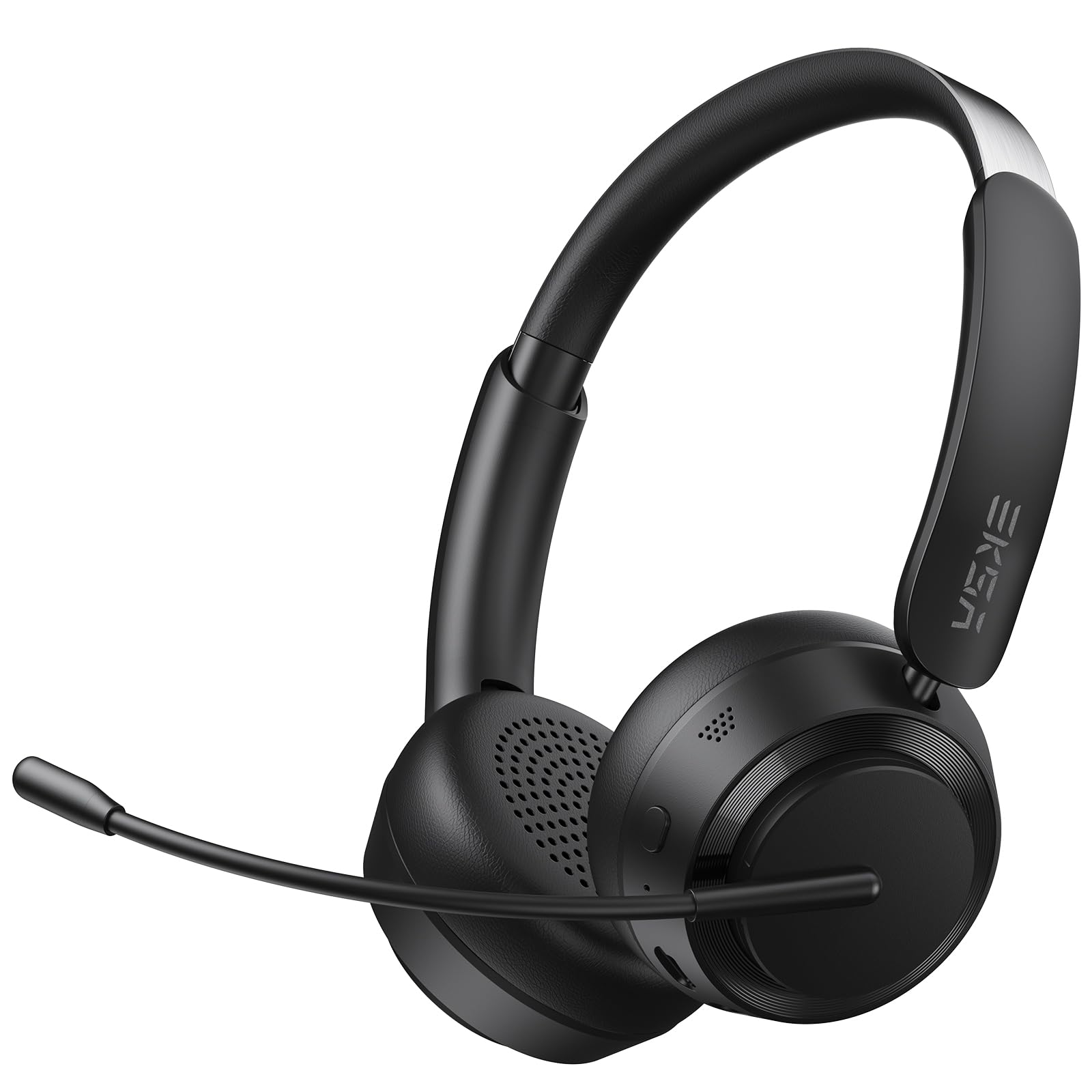 EKSA H35 Wireless Headset with Mic, Bluetooth 5.4 Headphones with Microphone Noise Cancelling, 25H Playtime, Mic Mute, On-Ear Headphones for PC Laptop Trucker Office Call Center Teams Zoom