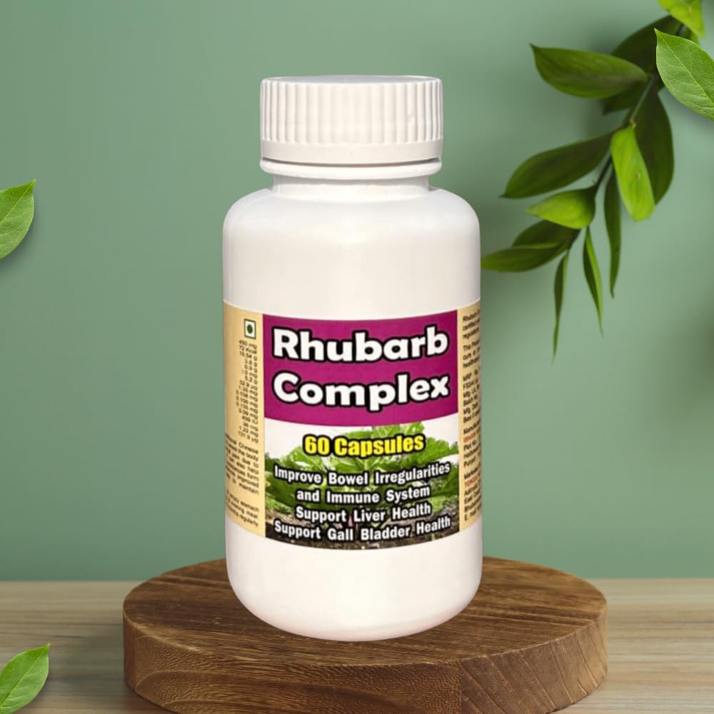 - RHUBARB COMPLEX CAPSULES - 60 CAPSULES (GET 1 BOTTLE RHUBARB COMPLEX 50ML DROPS FREE)