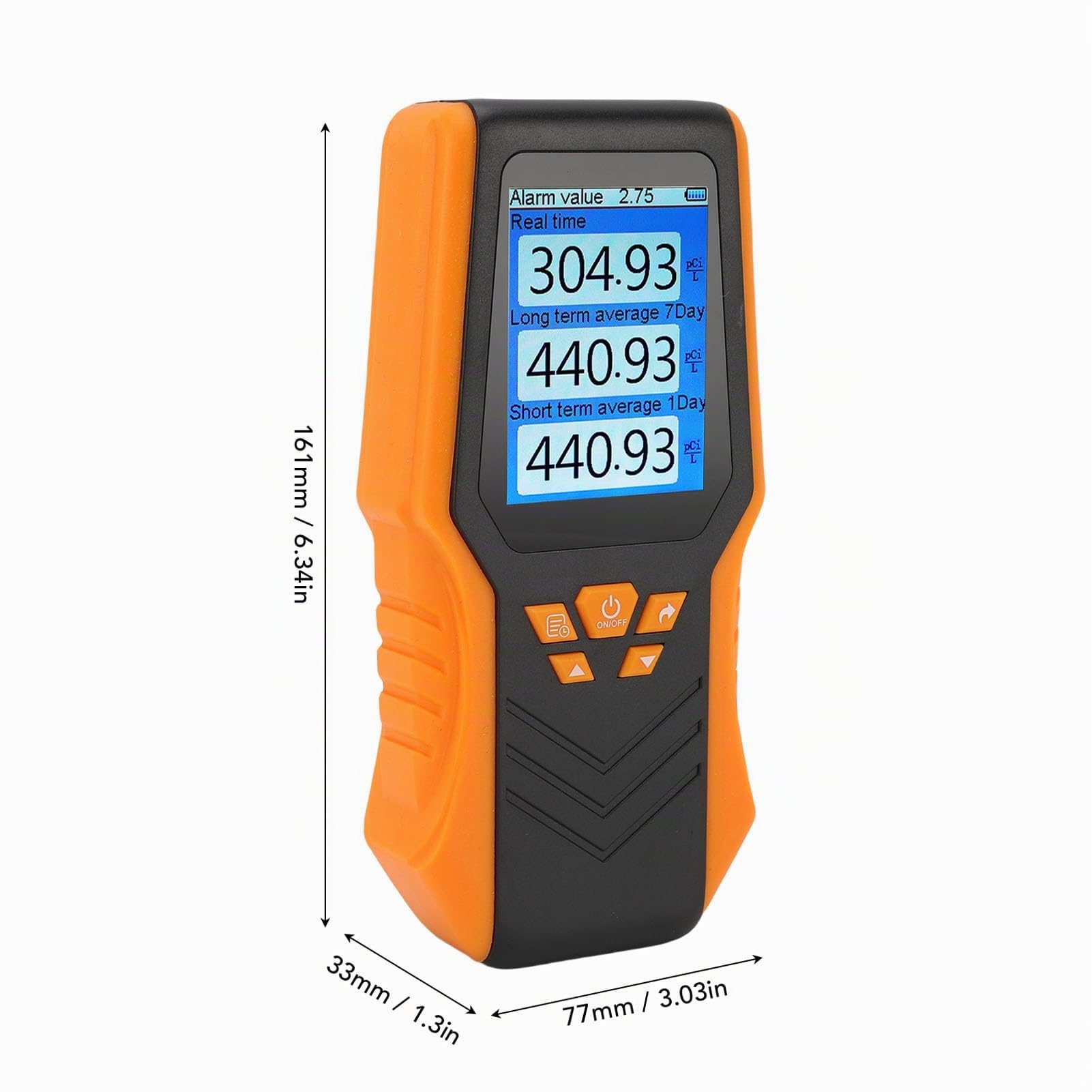 Radon Detector Accurato in Tempo Reale LCD Display Kit di Prova Scolastico Domestico Portatile