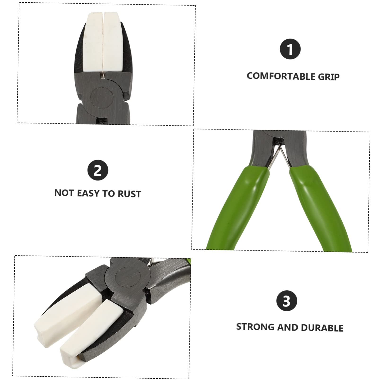 2 Pezzi Di Forniture Per La Creazione Di Gioielli Pinze A Becco Piatto Pinze Piegatrici Tronchesi Per Fili in Nylon Per Costruzioni in Acciaio Al Carbonio