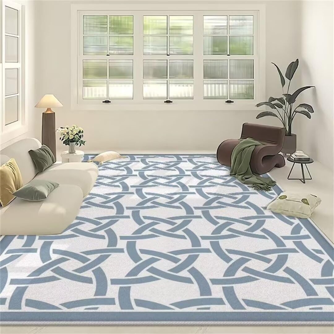 Tapis décoratif salon motif ligne d'art et descente de lit adulte