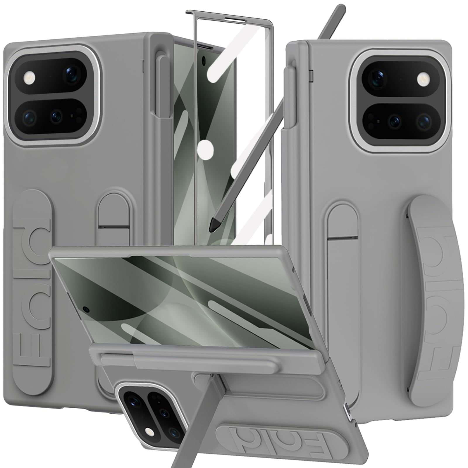 Custodia pieghevole per Google Pixel 11 Pro con portapenne e pennino, protezione per lo schermo a tutto tondo con protezione per lo schermo, funzione cavalletto, custodia opaca sottile per