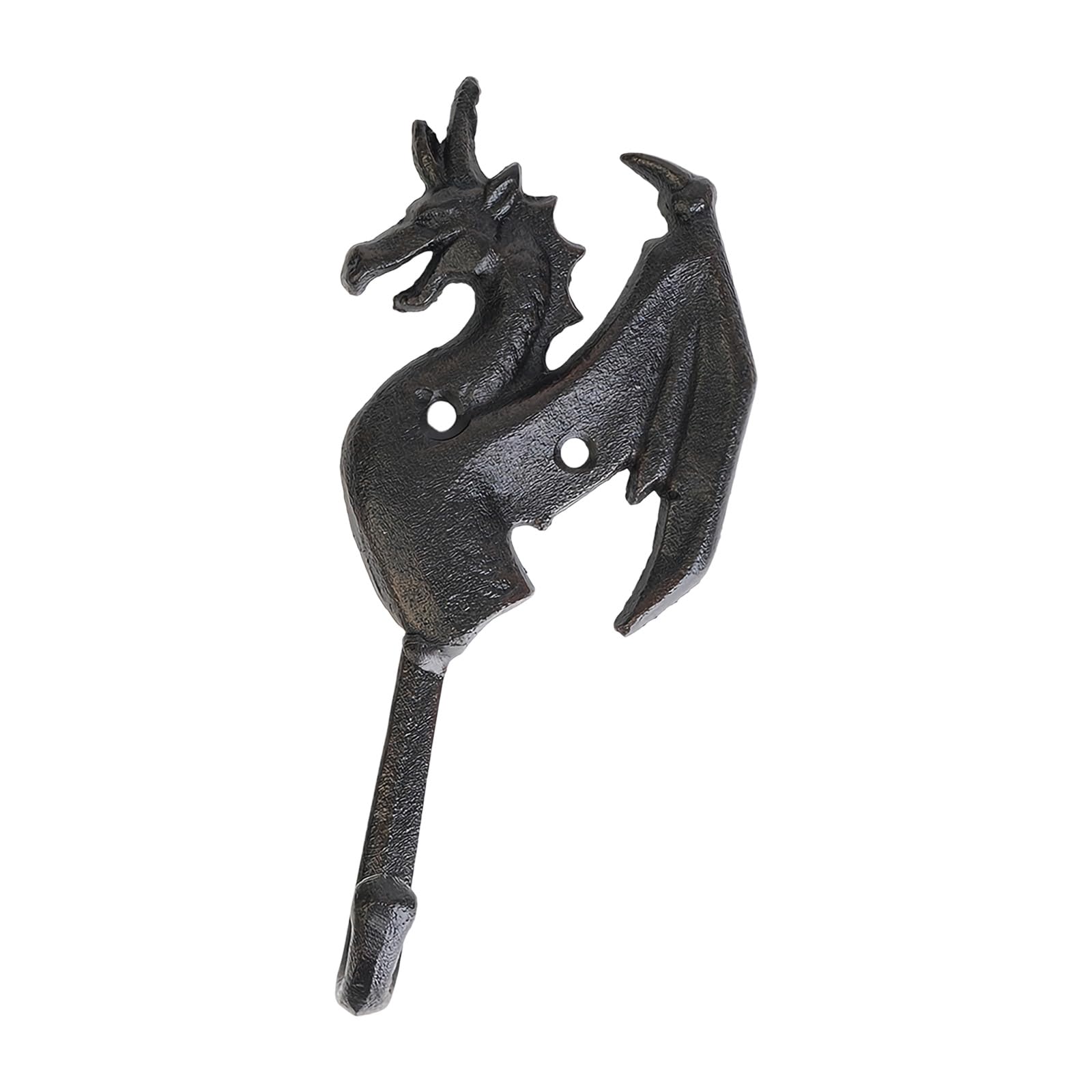 Greabuy Cast Iron Dragon Wall Hook for Entryway and Bathroom Sturdy Metal Coat Hanger with Art Look Wall Mounted Dragon Hook