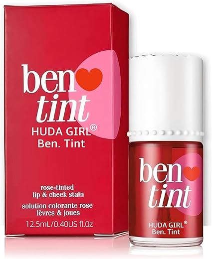 Mr. Huda Korean Style Liquid Lip and Cheek Tint with Watermelon, Strawberry, Tomato Extracts – Rose Fragrance, Nourishing & Long-lasting. Smudge & Waterproof Cheeks Blusher for…