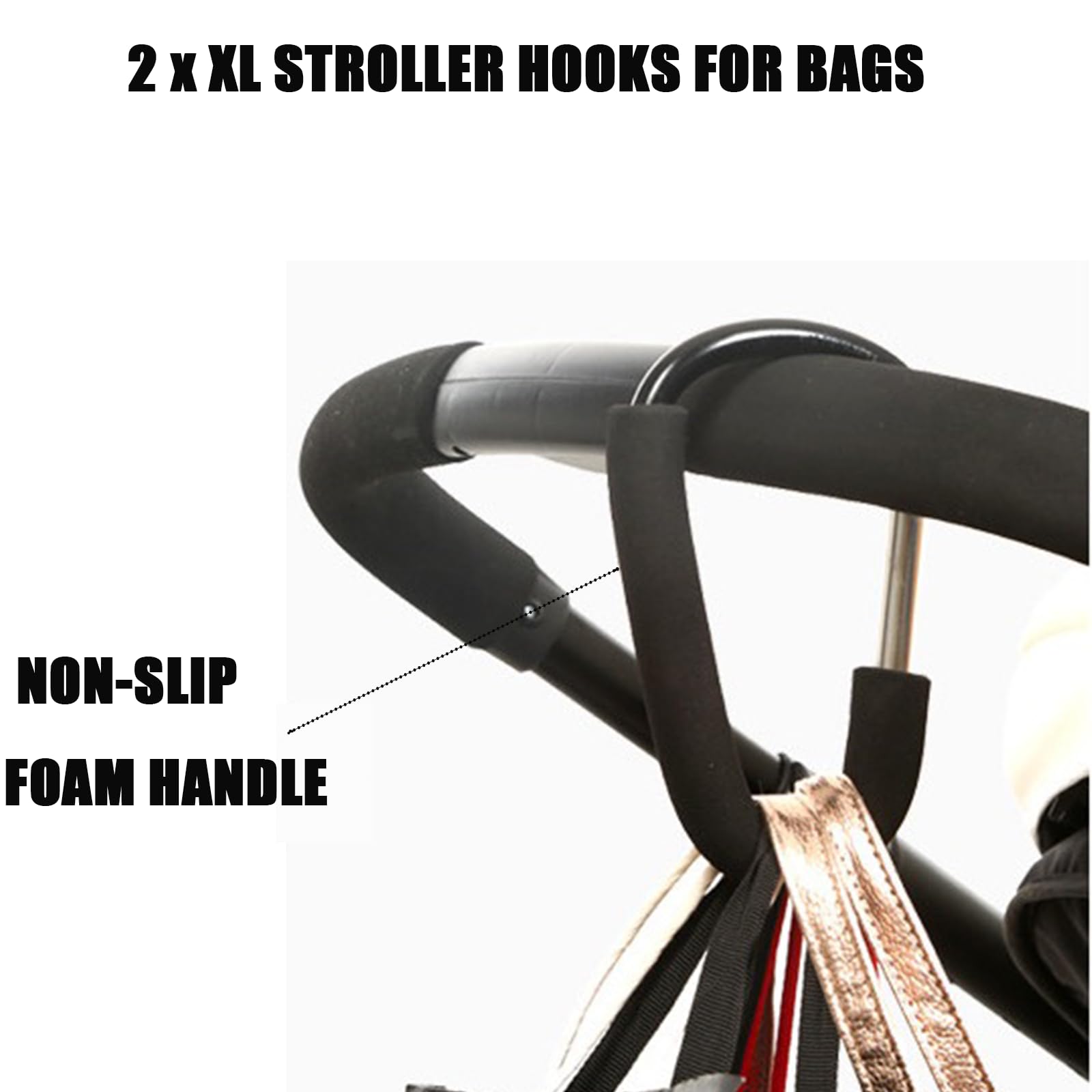 PandaEar 2 Pack Stroller Hooks - Image 2