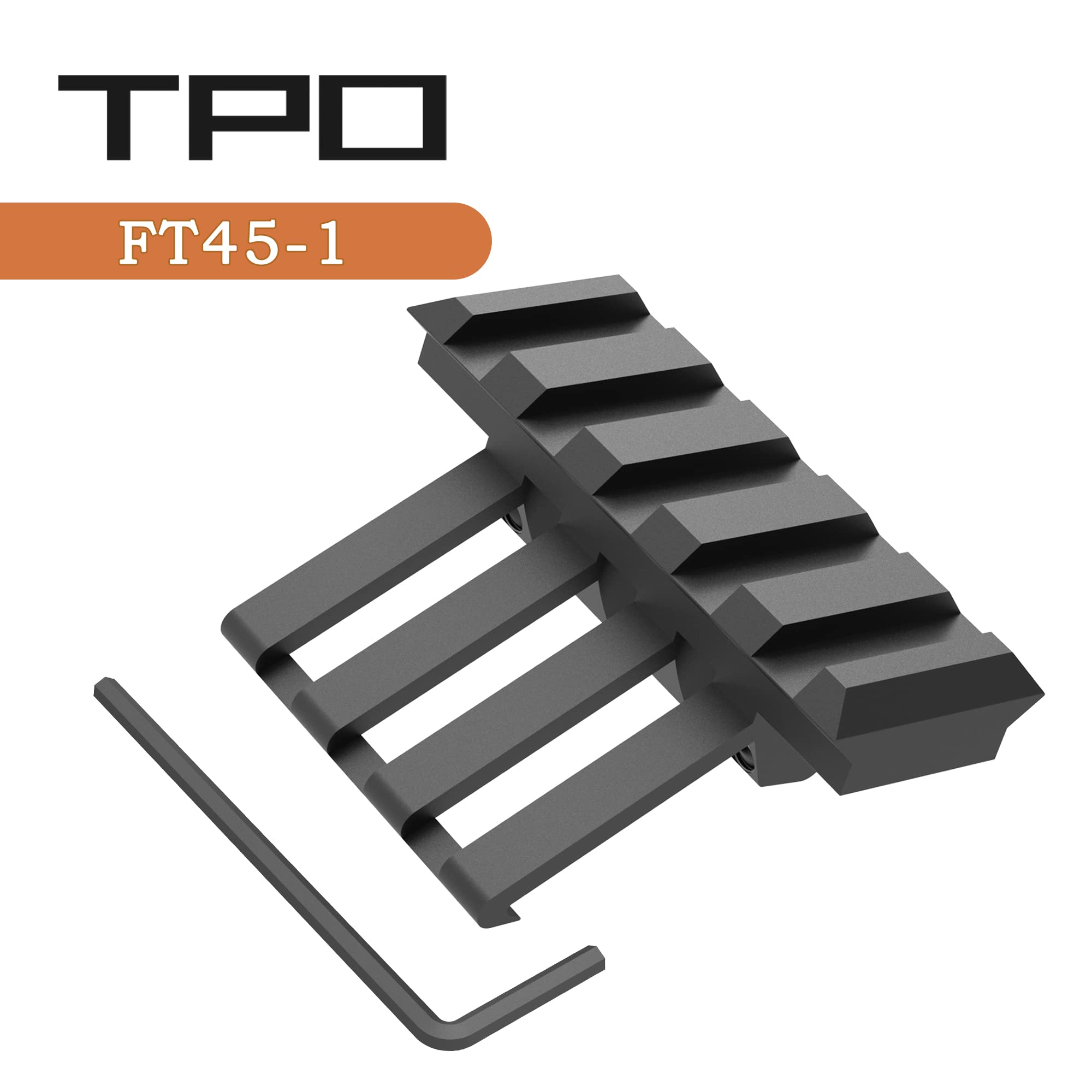 TPO 30 Degree Rail Mount 5 Slots Offset Picatinny Weaver Rail for Mounting Laser/Mini Red Dot/Flashlight (1pc)