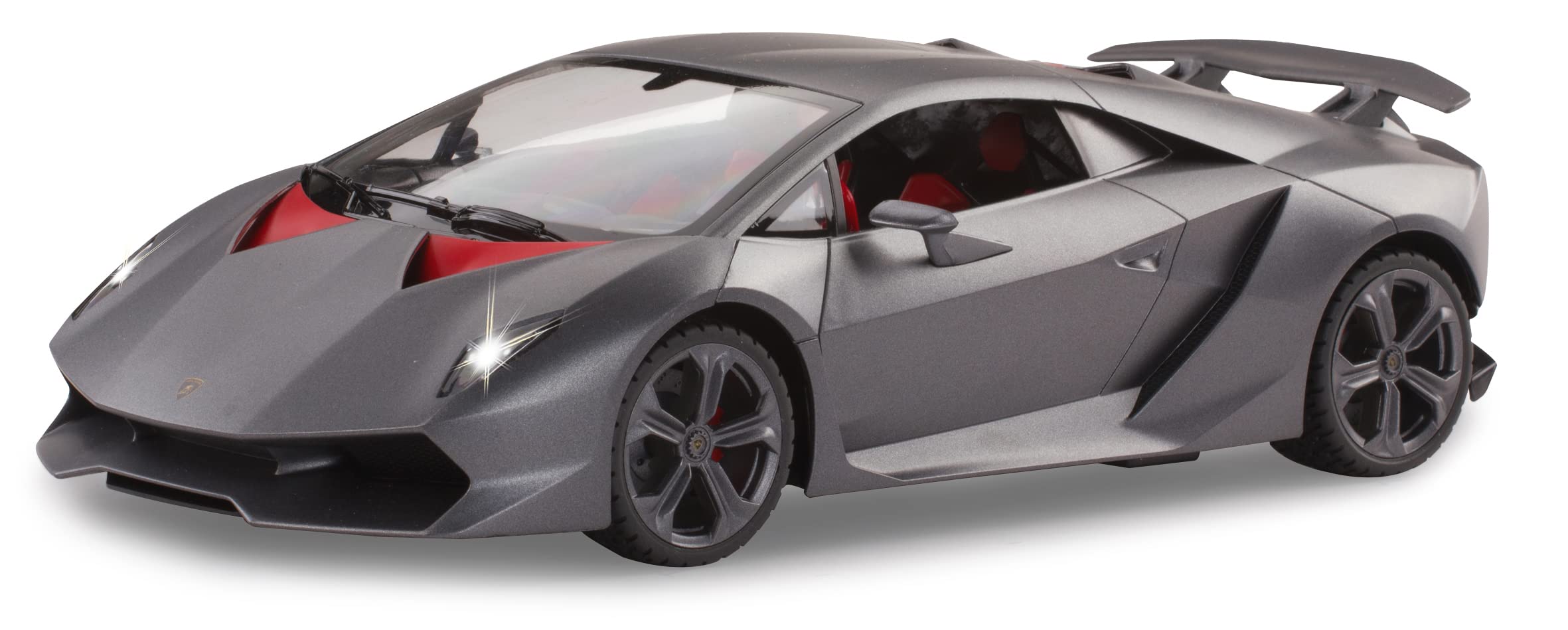 JAMARA 402112 Lamborghini Sesto Elemento 1:14 2,4 GHz-oficjalnie licencjonowany, wierne odwzorowanie szczegółów wnętrza, lakierowanie wierne, zdalnie sterowany samochód RC, szary
