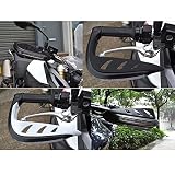 Paramanos de Motocicleta con Giro LED Integrado Motocross Dirtbike MX Protector de Manillar 12V 6 Luces LED para manillares de 22 mm Blanco