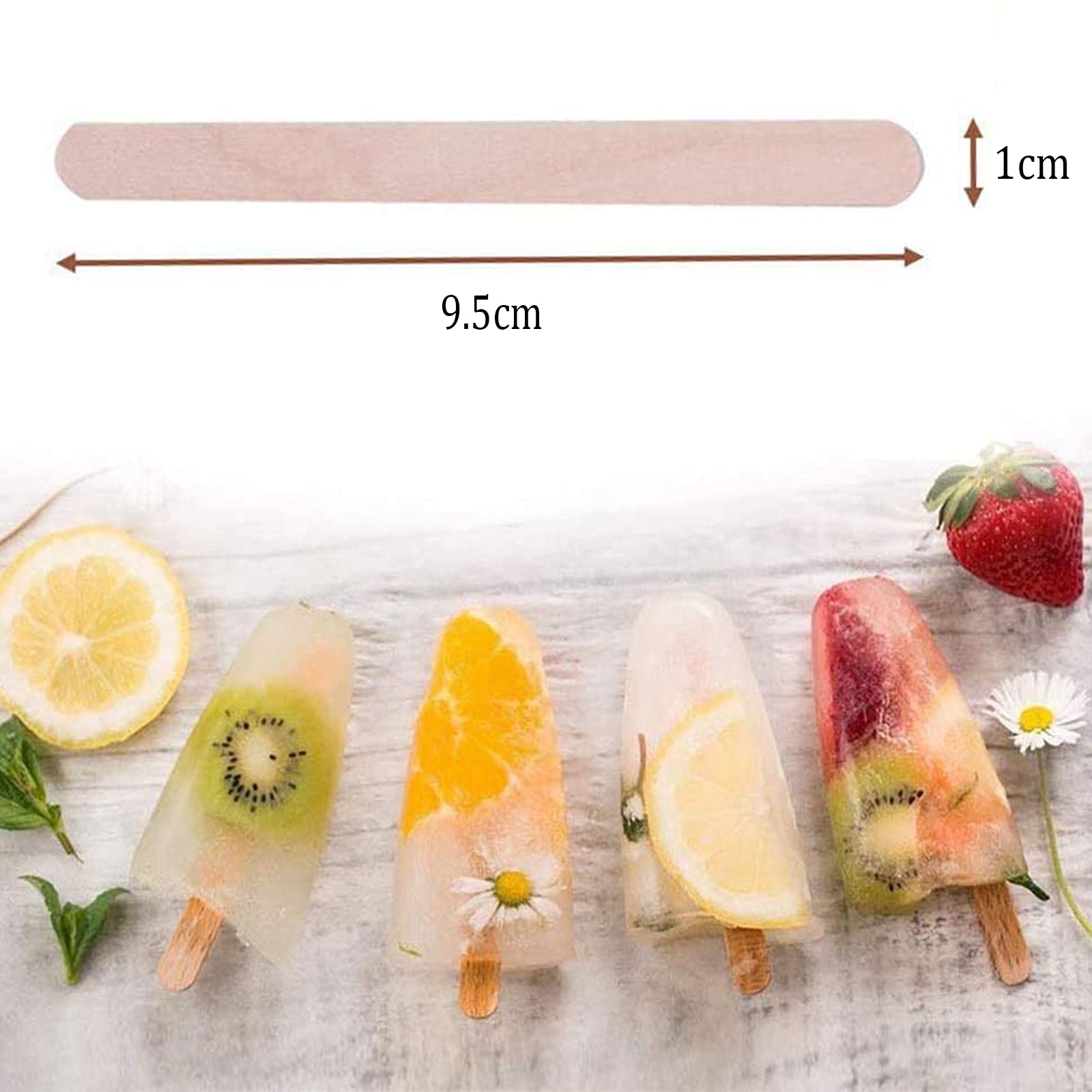 100 Bastoncini In Legno Per Gelato E Arti Creative: Mini Stecchi Per Mestieri E Uso Alimentare