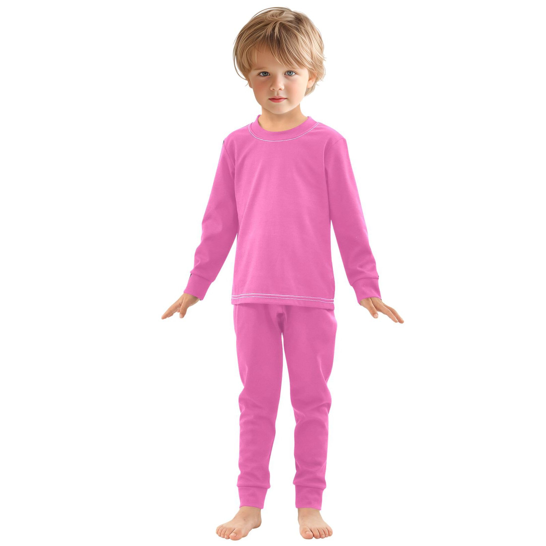 Fuchsia Long Sleeve Pajamas Set Sleepwear Jammies 2pcs Set Pjs Fuchsia