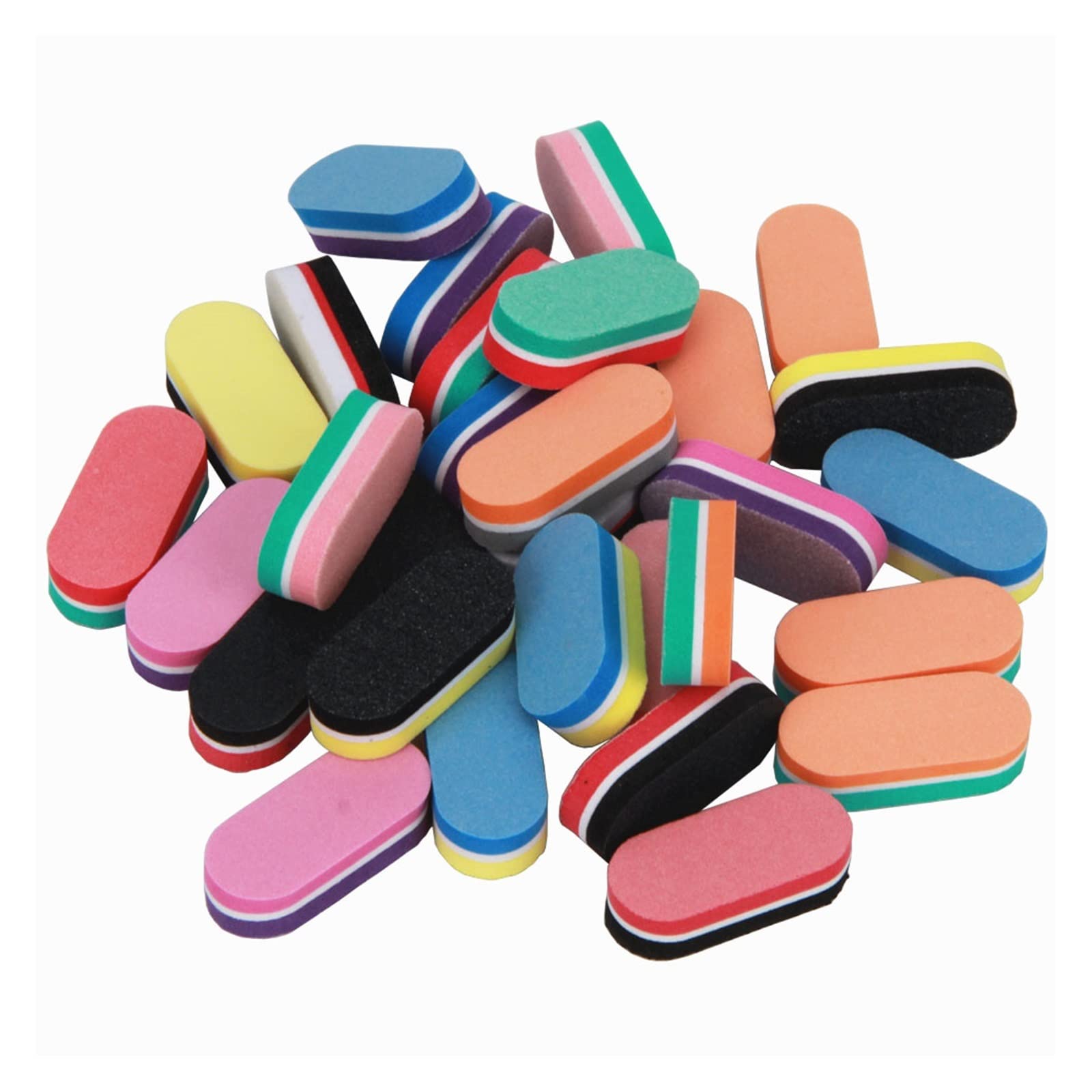 unghie lucidate, 10 Buffer for Nail Art Multicolori Stile 100 pezzi(4)
