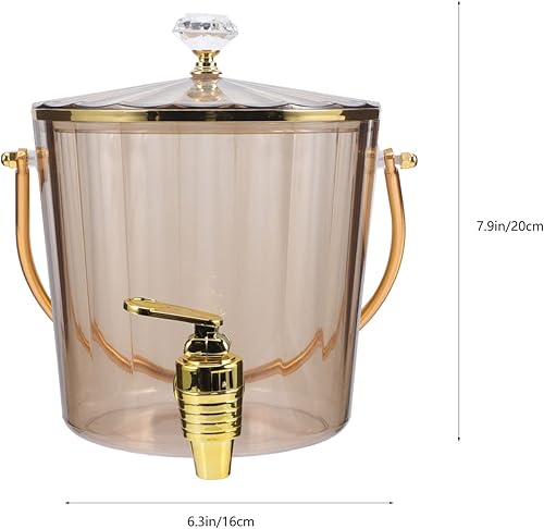 Miniatura 4 de Cabilock Dispensador de agua portátil con grifo hervidor de hielo para almacenamiento de jugos para fiesta de suministro de bebidas frías