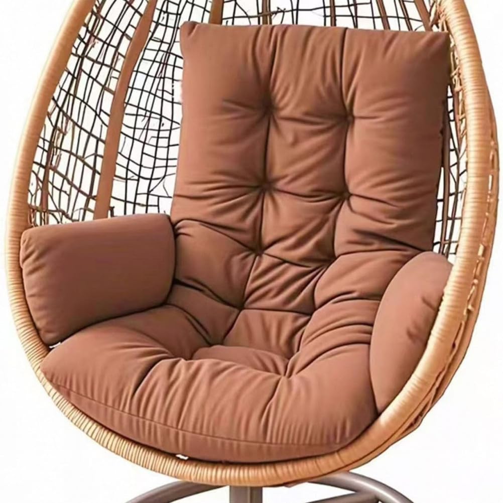 Hanging Chair Cushion, Indoor Swing Garden Seat Cushion Cushion For Hanging Swing Washable Swing Chair Cushion Thick Hanging Chair Seat Cushion,coffee
