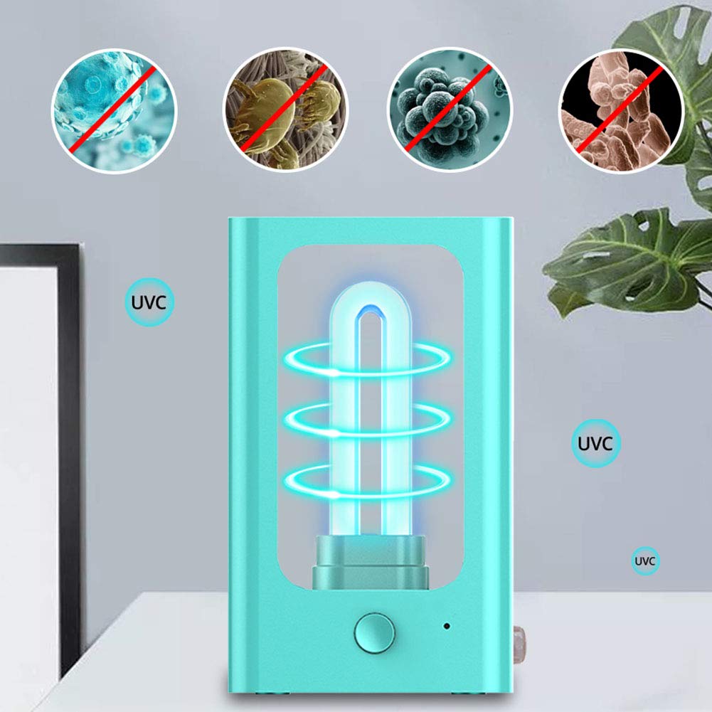 USB Esterilizador de luz UV recargable Sensor de movimiento PIR Lámparas de esterilizador ultravioleta Lámpara de esterilizador UVC portátil,Blanco
