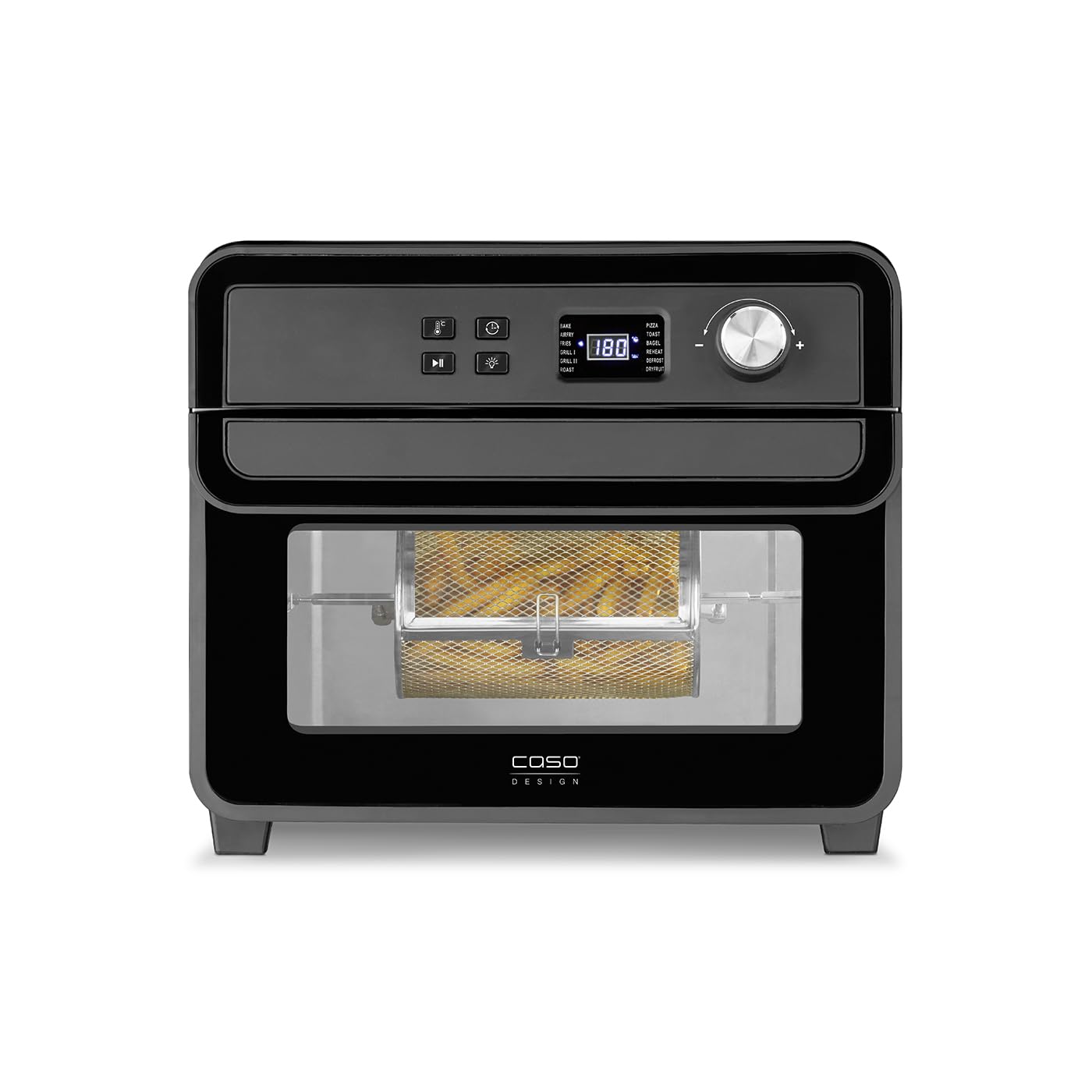 CASO AirFry Chef 1700 designerska frytkownica na gorące powietrze, gotowa do natychmiastowego uruchomienia bez podgrzewania, 3 wkładki, zakres temperatur od 40°C do 230°C (w krokach co 5°C), timer,