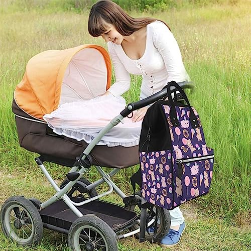 Sac à dos à langer étanche avec compartiment PC portable et design cochon - 6