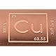 1 Kilo .999 Pure Copper Bar Paperweight with Element Design by Unique Metals