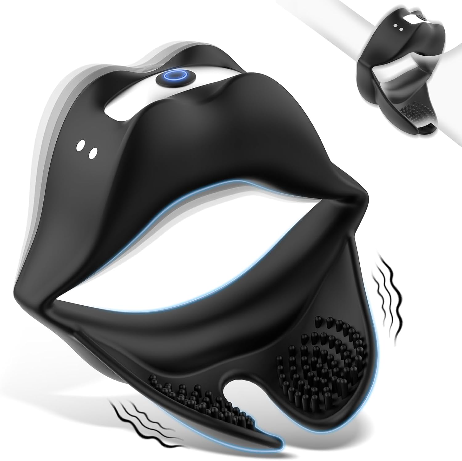 Vibrating Cock Ring, Lip Shaped Silicone Penis Rings