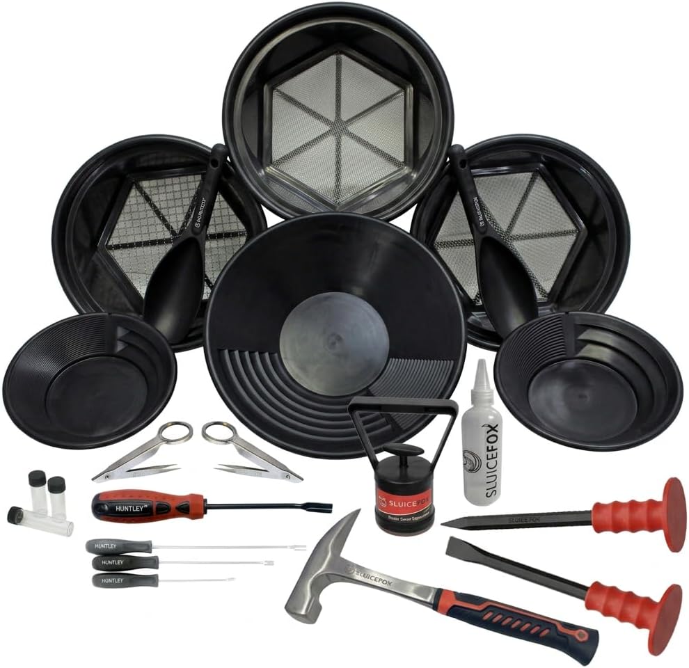 Sluice Fox Gold Panning Kit with Classifiers & Accessories