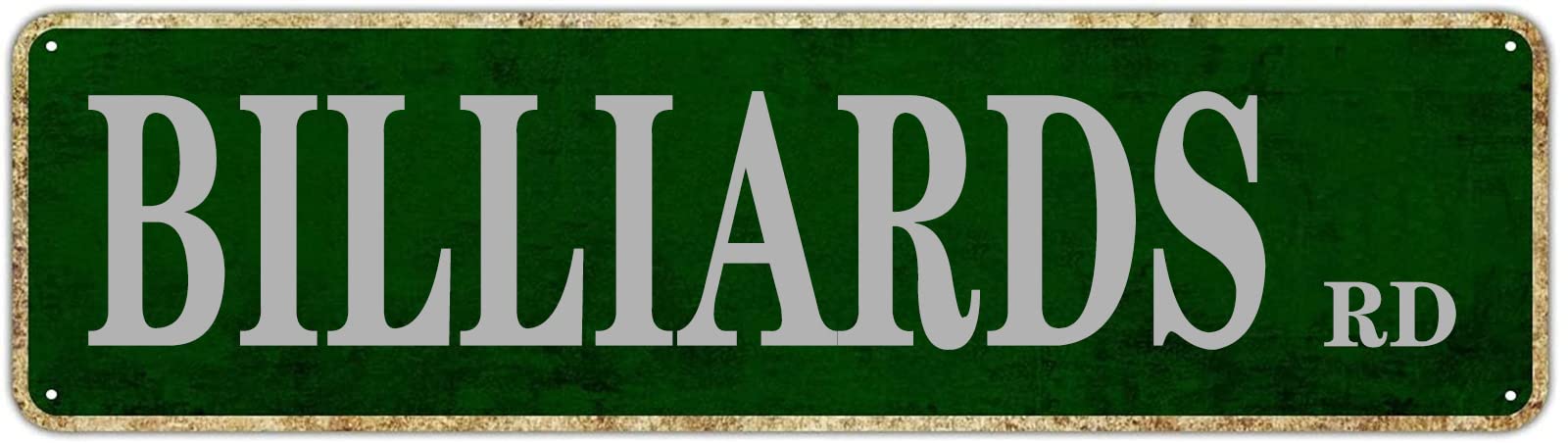 Billiards Road Retro Tin Signs Aluminum Metal Sign Gift for Home Kitchen Outdoor Garden Yard Wall Barn Decor 4x16 Inch