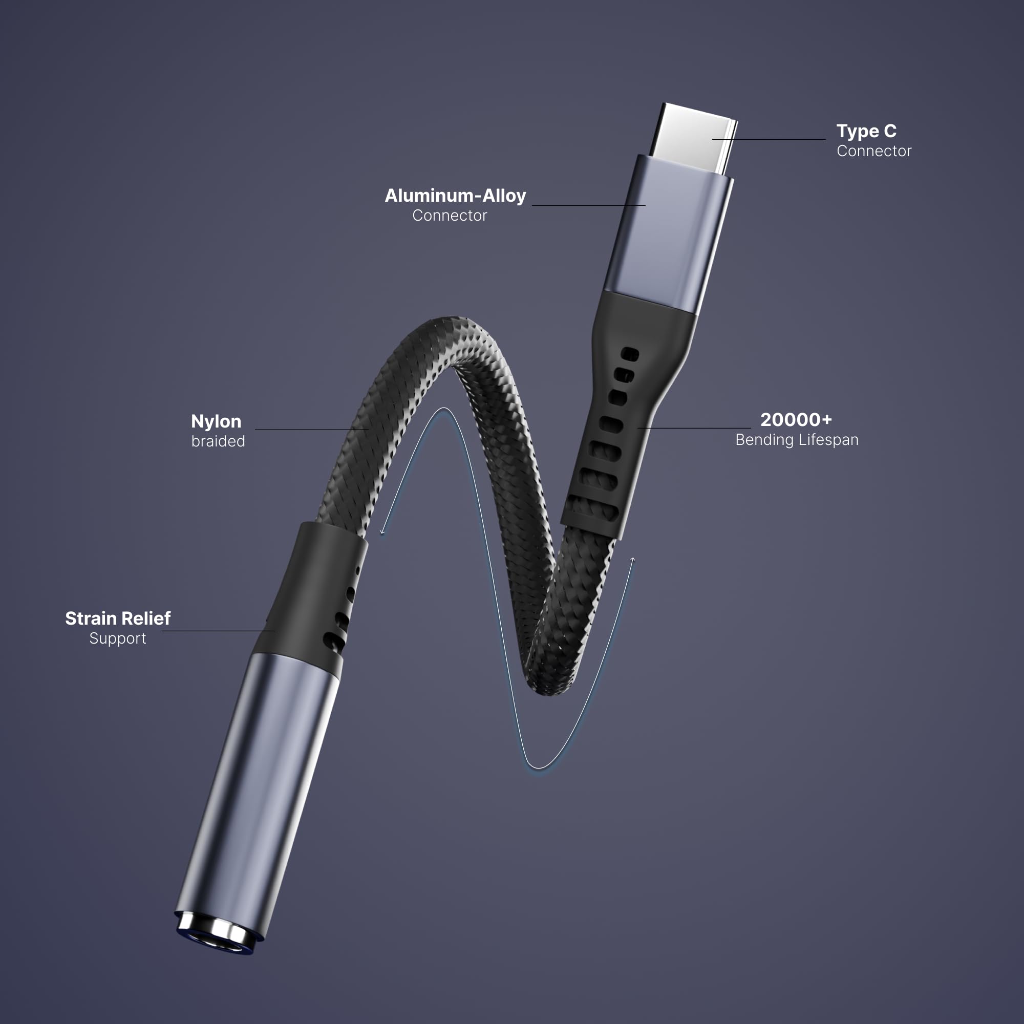 Type C to 3.5mm Audio Jack Adapter | AUX Headphone Converter with DAC — Amazon image 6