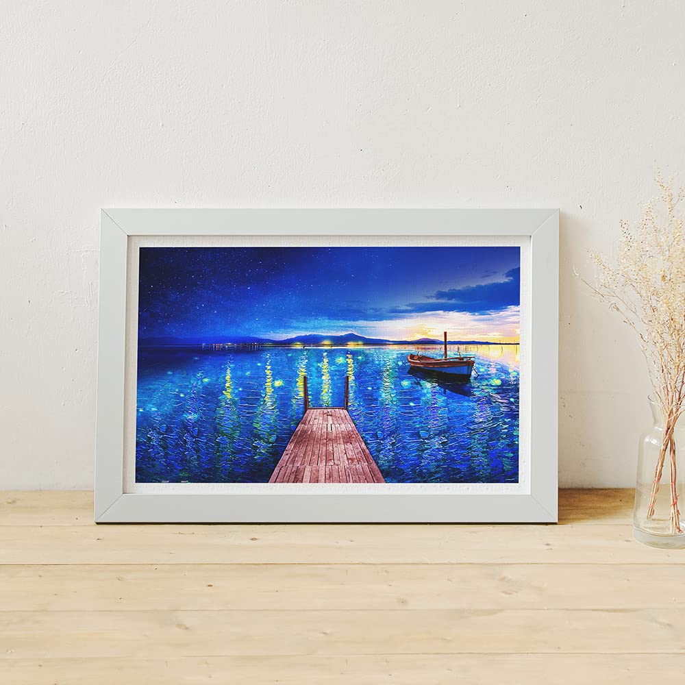 Pintoo Puzzle 1000 pièces pour adultes - Fantasy - Port de nuit étoilée Beau puzzle en plastique pour décoration intérieure zéro poussière stockage facile [H2887]