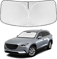 Vista 197 de Parasol de 4 capas para parabrisas, ajuste personalizado, tela 240T, parasol retráctil que bloquea los rayos ultravioletas, accesorios para automóvil