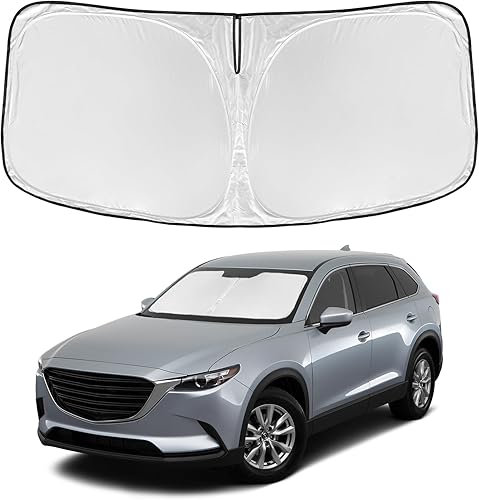 Miniatura 197 de Parasol de 4 capas para parabrisas, ajuste personalizado, tela 240T, parasol retráctil que bloquea los rayos ultravioletas, accesorios para automóvil