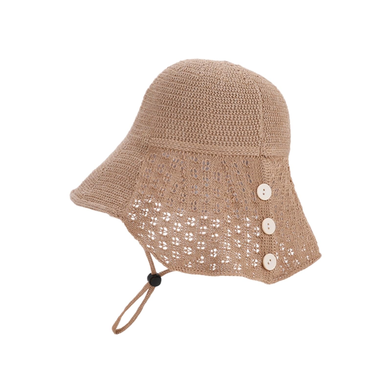 Cappellino da Baseball,Cappello Pescatore Cappello A Secchio di Paglia Tessuto Mano delle Donne, al Sole Cavo Traspirante per L'uso Viaggio della Spiaggia Estiva-Gray