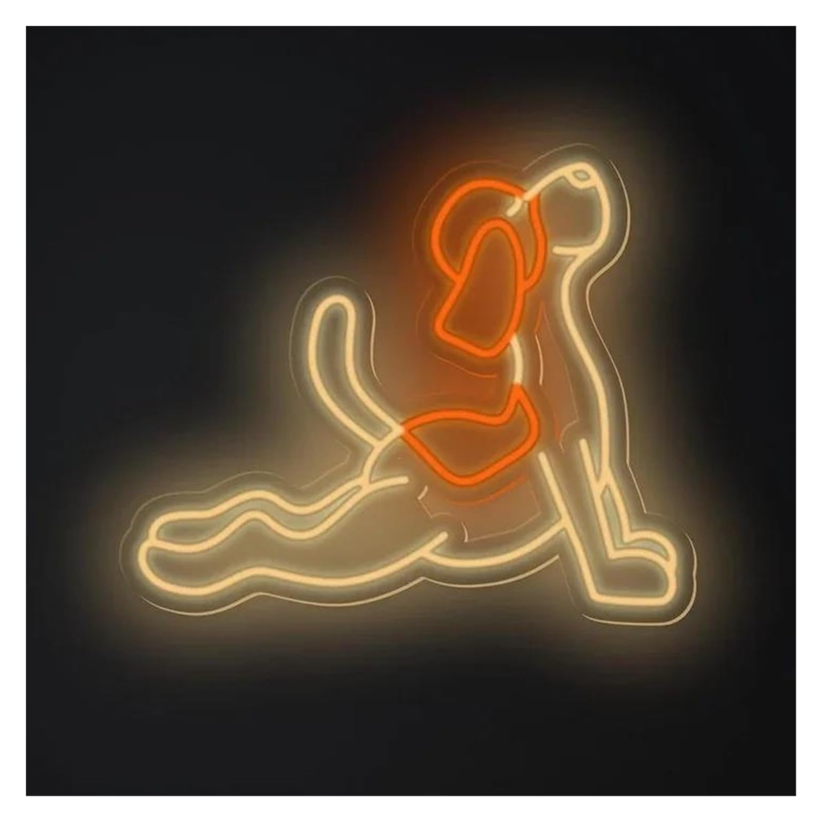 Scritta luminosa Insegna Al Neon A Con Cane Yoga, Decorazione Da Parete Per Interni, Dimmerabile, Per Amanti Degli Animali, Decorazione Per Camera Da Letto Per Bambini